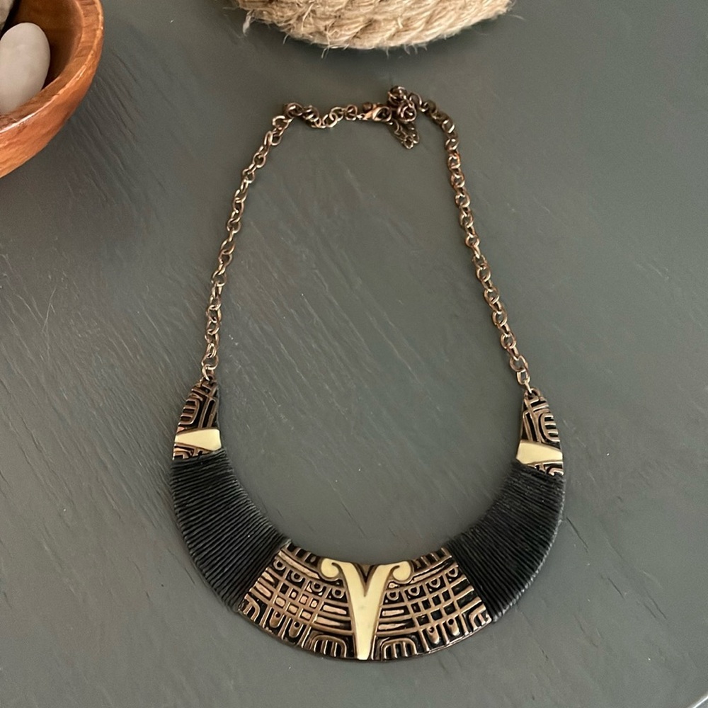 Crescent Moon Shaped Statement Necklace